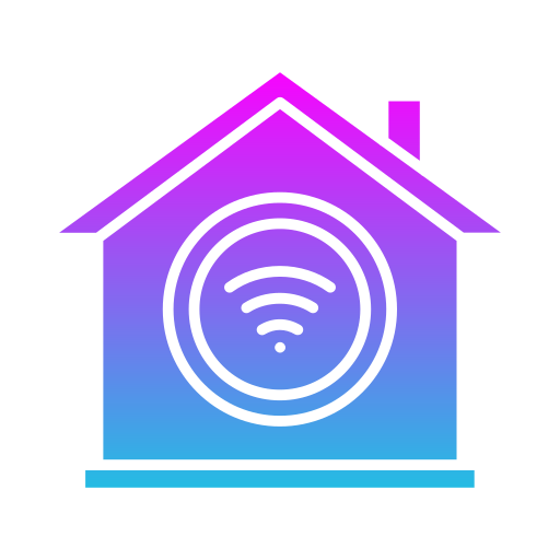 Домашний wi-fi Generic gradient fill иконка