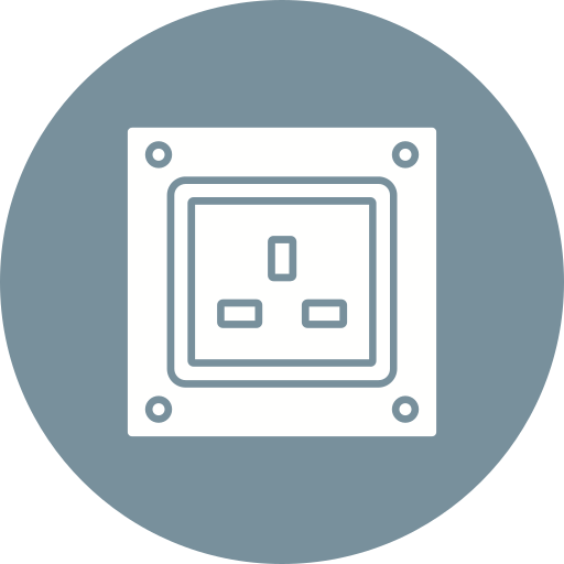 Power socket Generic color fill icon