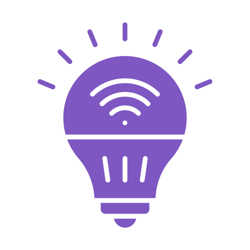 Smart bulb Generic color fill icon
