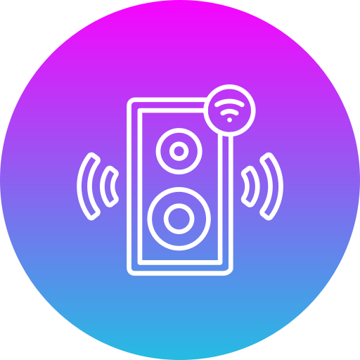 altavoz inteligente Generic gradient fill icono