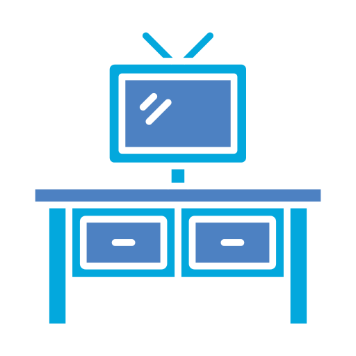 stolik telewizyjny Generic color fill ikona