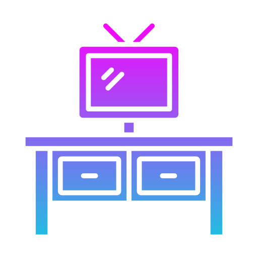 table de télévision Generic gradient fill Icône