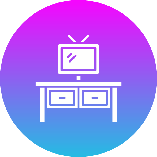 tv tafel Generic gradient fill icoon