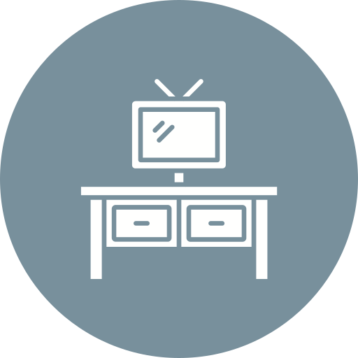 Tv table Generic color fill icon