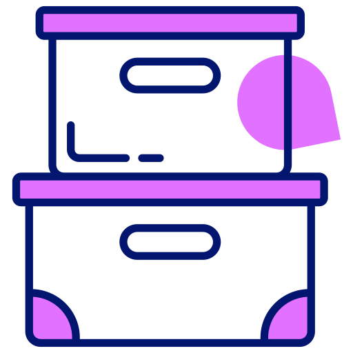 caja de archivo Generic color lineal-color icono
