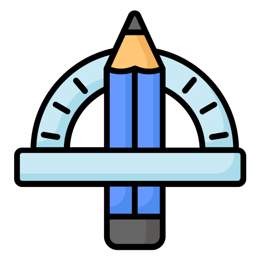 Карандаш и линейка Generic color lineal-color иконка