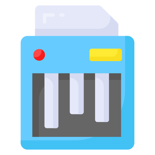 trituradora de papel Generic color fill icono