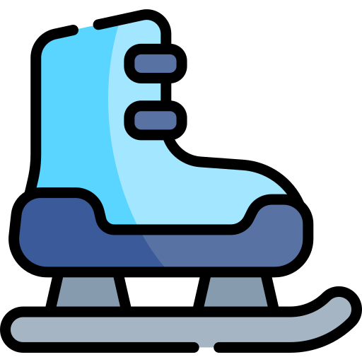 patin à glace Kawaii Lineal color Icône