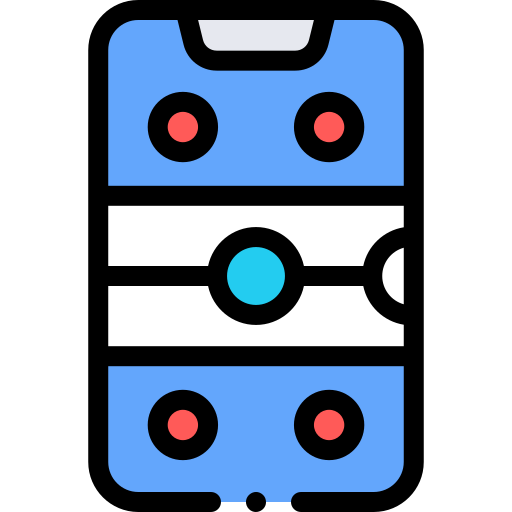 핸드폰 Detailed Rounded Lineal color icon