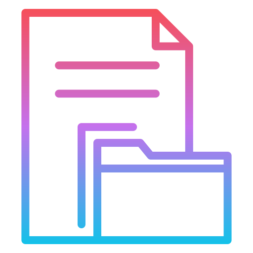 Document folder Generic gradient outline icon