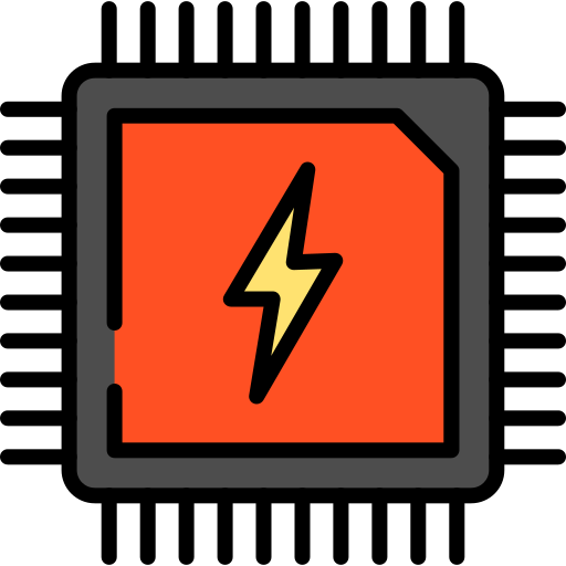 전기 칩 Generic color lineal-color icon