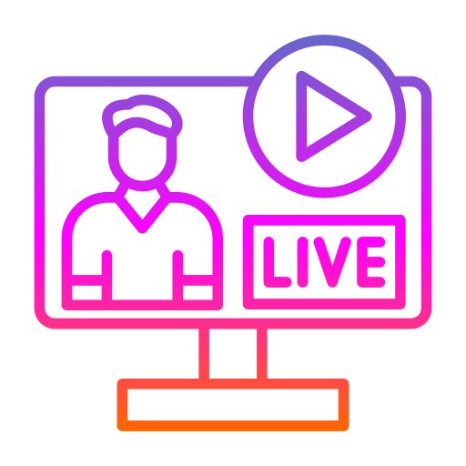 Live streaming Generic gradient outline icon