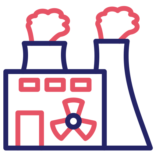 elektrownia jądrowa Generic color outline ikona