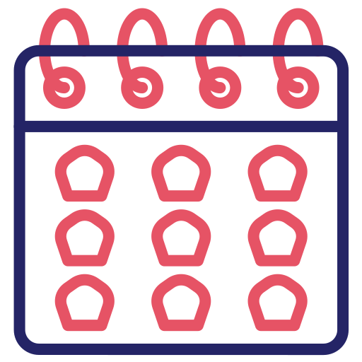 calendario Generic color outline icona