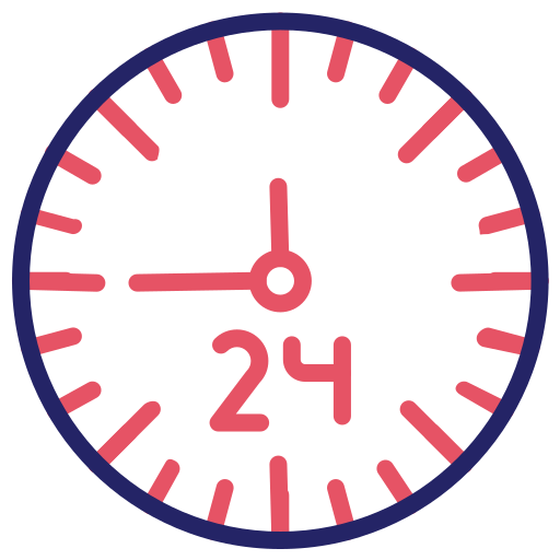 24 시간 Generic color outline icon