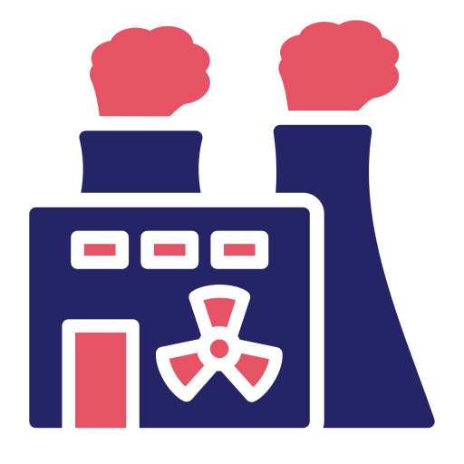 原子力発電所 Generic color fill icon
