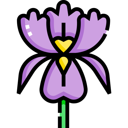 iris Detailed Straight Lineal color icono