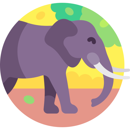 elefante Detailed Flat Circular Flat icono