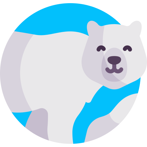 Полярный медведь Detailed Flat Circular Flat иконка