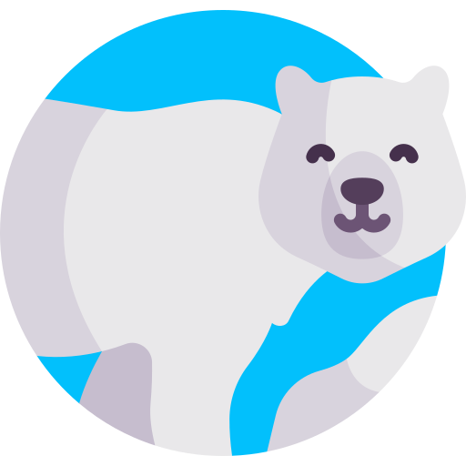 북극곰 Detailed Flat Circular Flat icon