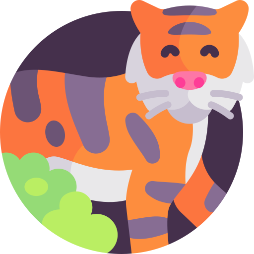 tigre Detailed Flat Circular Flat icono