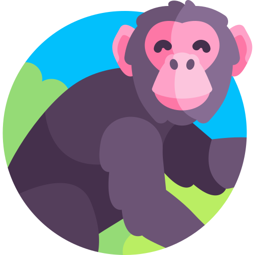 Chimpanzee Detailed Flat Circular Flat icon