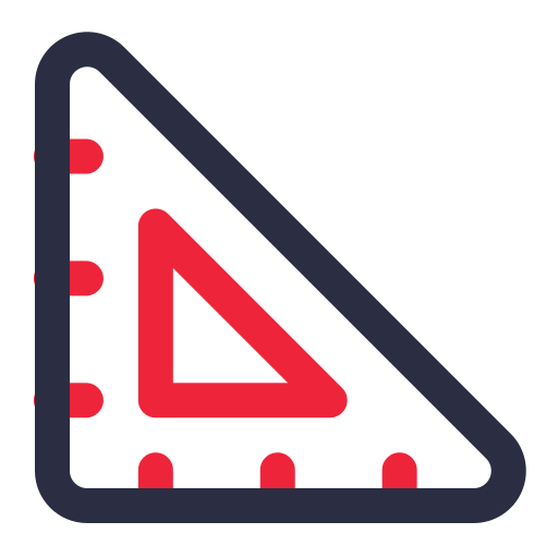 righello triangolare Generic color outline icona