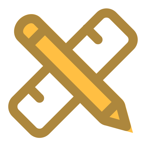 Ruler and pencil Generic color lineal-color icon