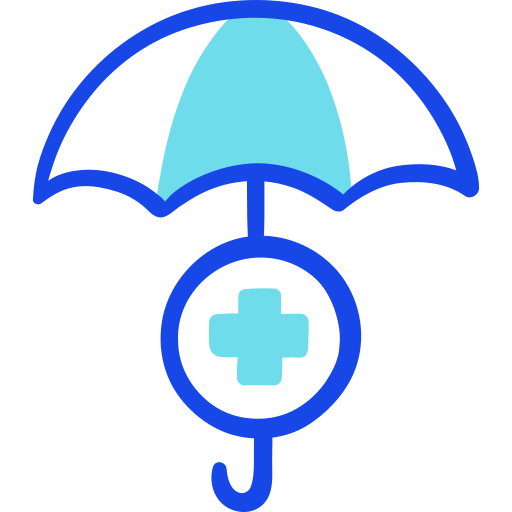 Медицинская страховка Doodle Lineal Color иконка