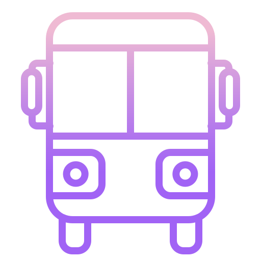 autobus szkolny Icongeek26 Outline Gradient ikona