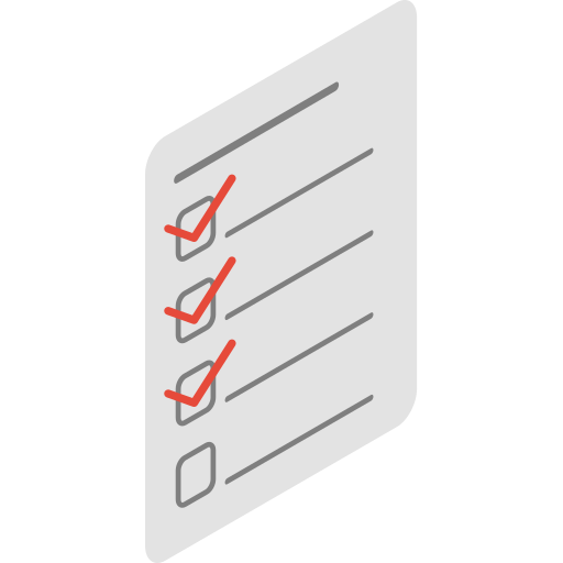 lista de verificación Isometric Flat icono