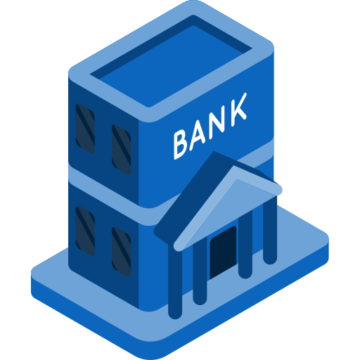 banca Isometric Flat icona
