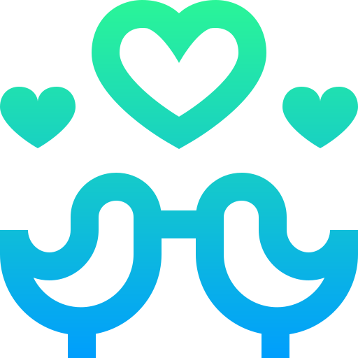 Pájaros del amor Super Basic Straight Gradient icono