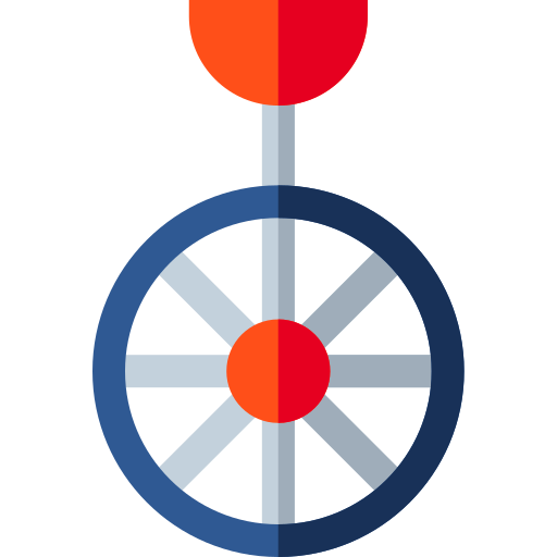 Unicycle Basic Straight Flat icon