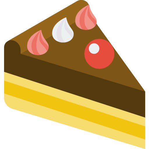 kawałek ciasta Isometric Flat ikona