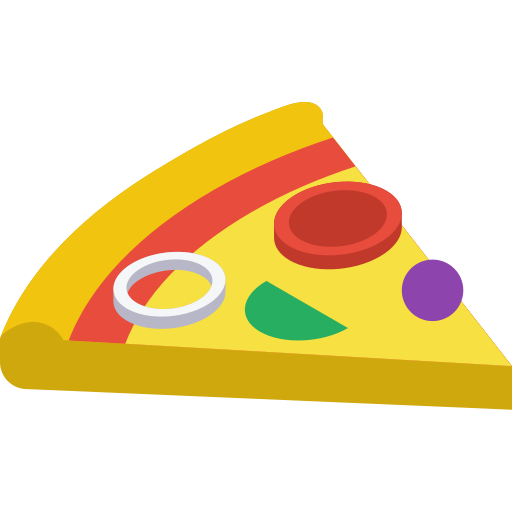 кусок пиццы Isometric Flat иконка