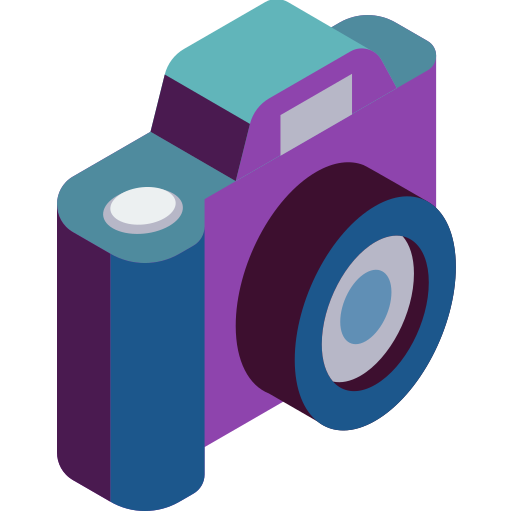cámara Isometric Flat icono