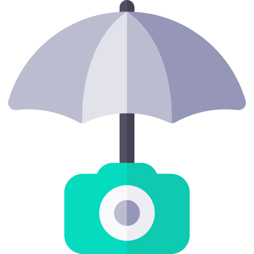 paraplu Basic Rounded Flat icoon