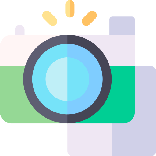 귀여운 카메라 Basic Rounded Flat icon