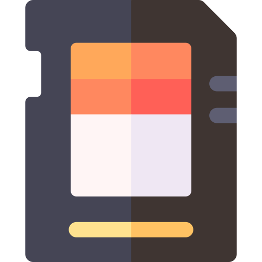 tarjeta de memoria Basic Rounded Flat icono