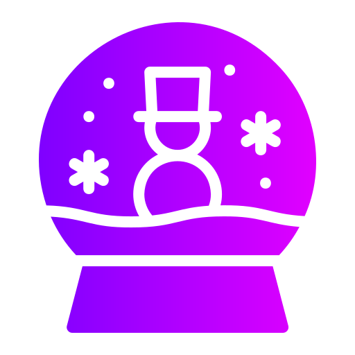 Śnieżna kula Generic gradient fill ikona