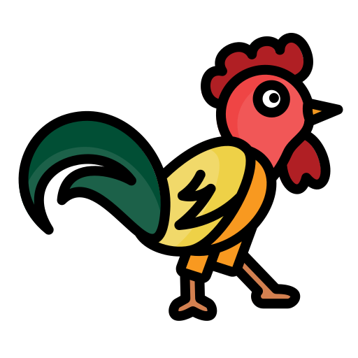 Rooster Generic color lineal-color icon