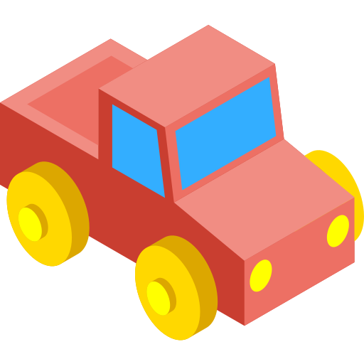 carro de brinquedo Isometric Flat Ícone