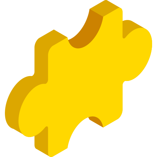 pezzo del puzzle Isometric Flat icona