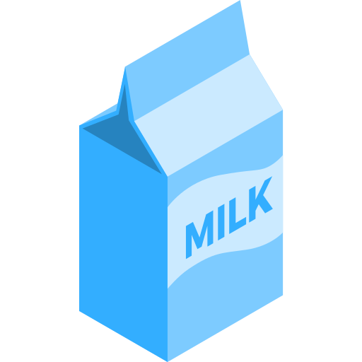 mleko Isometric Flat ikona