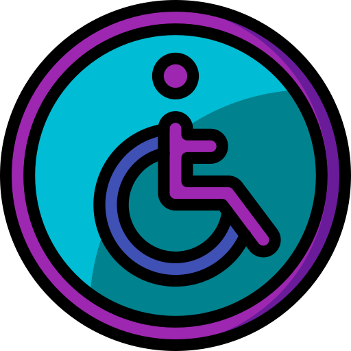 Wheelchair Basic Miscellany Lineal Color icon