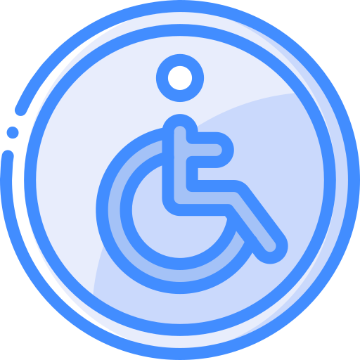 Wheelchair Basic Miscellany Blue icon