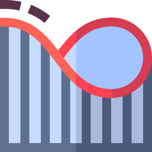 Montaña rusa Basic Straight Flat icono