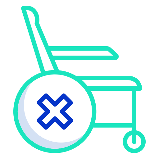 wózek inwalidzki Icongeek26 Outline Colour ikona