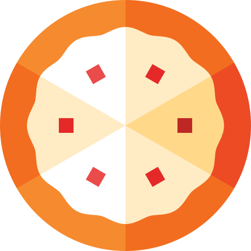 pizza Basic Straight Flat icon